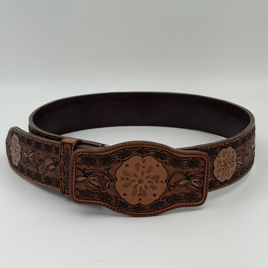 Faja Flor de Cuero Café