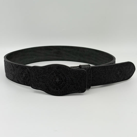 Faja Calendario Azteca Negra