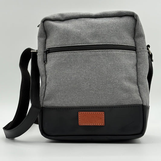 Bolso mensajero gris